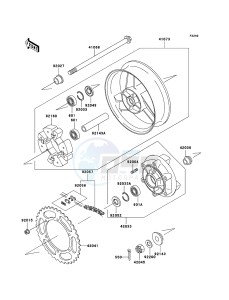 ZZR600 ZX600E6F GB XX (EU ME A(FRICA) drawing Rear Hub