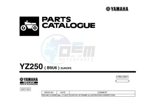 YZ250 (B9U6) drawing Infopage-1