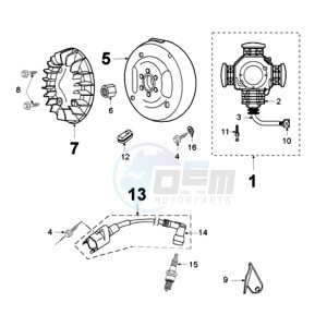 FOX LN BN drawing IGNITION PART WITHOUT PICKUP