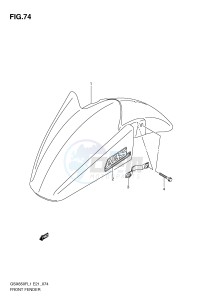 GSX650F (E21) Katana drawing FRONT FENDER (GSX650FAL1 E21)