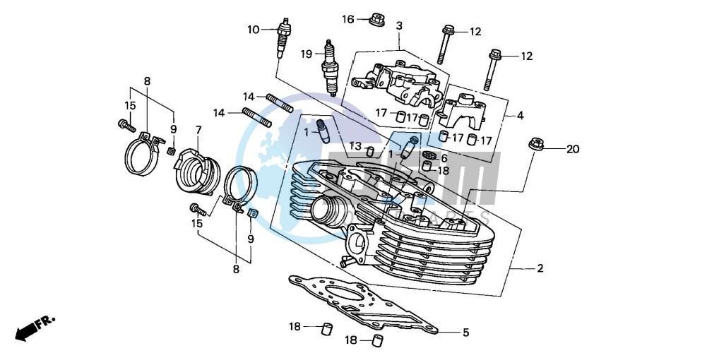 CYLINDER HEAD (REAR)