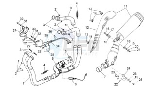 Tuono V4 1100 Factory (USA-CND) USA-CND drawing Exhaust pipe I