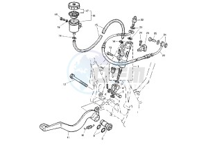 TT RE 600 drawing REAR MASTER CYLINDER