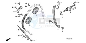 CBR1000RR9 Europe Direct - (ED / TRI) drawing CAM CHAIN/TENSIONER