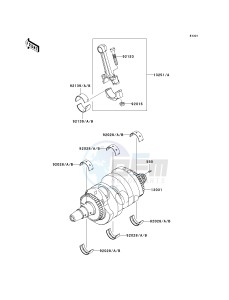 ER 650 A [ER-6N (EUROPEAN] (A6S-A8F) A8F drawing CRANKSHAFT