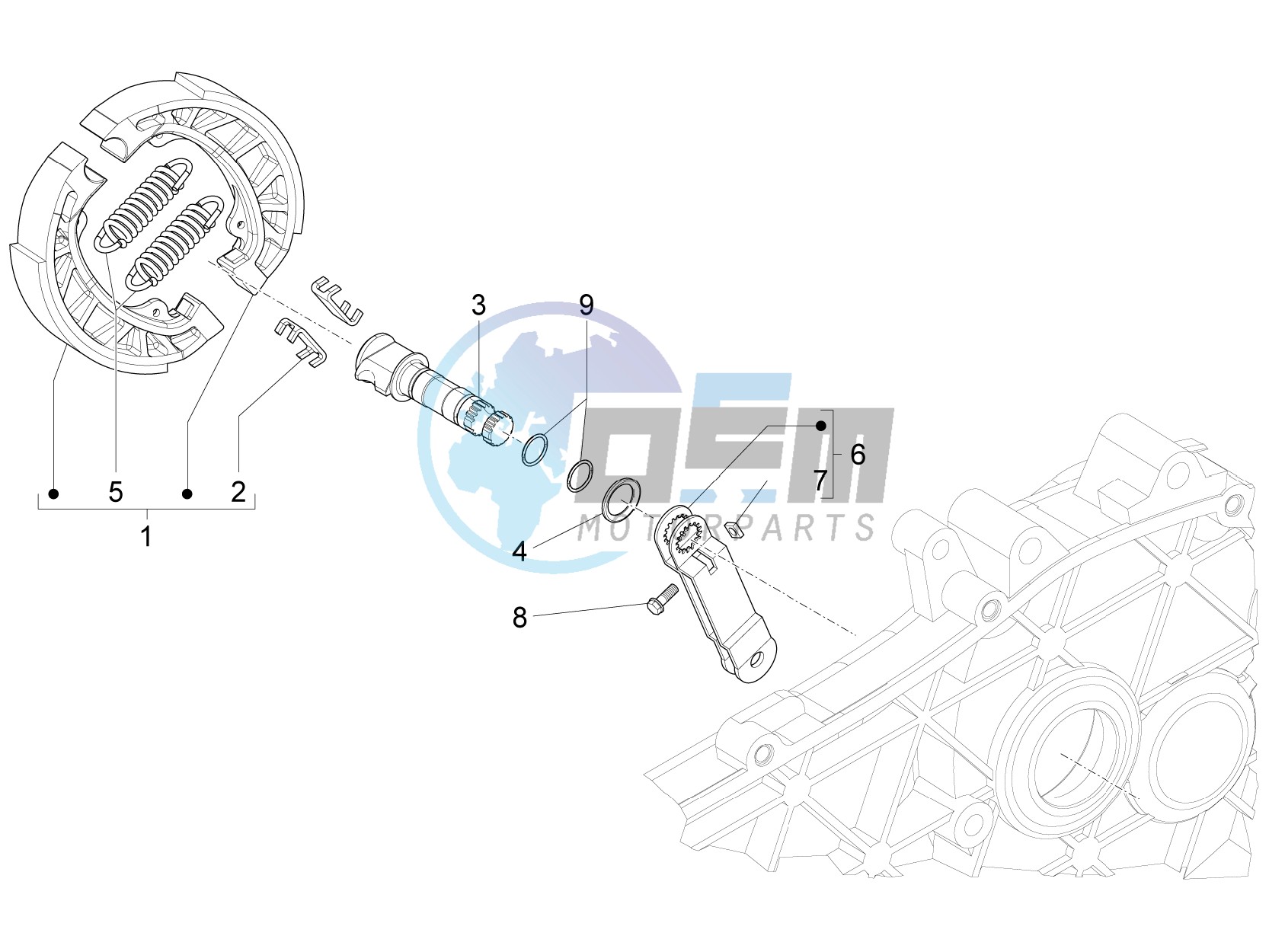 Rear brake - Brake jaw