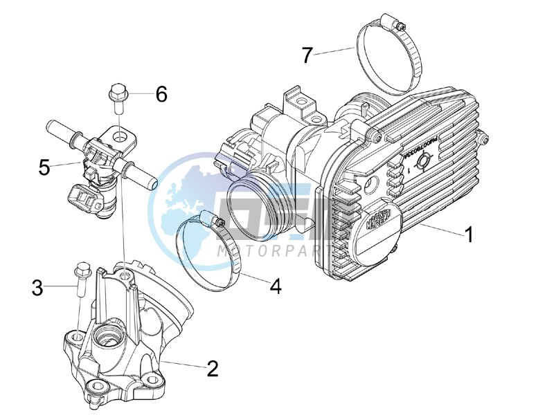 Throttle body - Injector - Induction joint