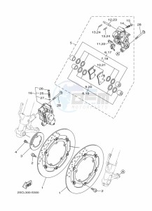 TRACER 900 MTT850 (B5C9) drawing FRONT BRAKE CALIPER