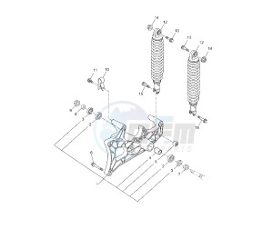 YP R X-MAX 125 drawing REAR SHOCK ABSORBER