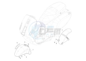 PRIMAVERA 50 2T NOABS E2-E3 (EMEA, APAC) drawing Wheel housing - Mudguard