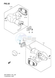 GSF-1250S ABS BANDIT EU drawing TURNSIGNAL LAMP