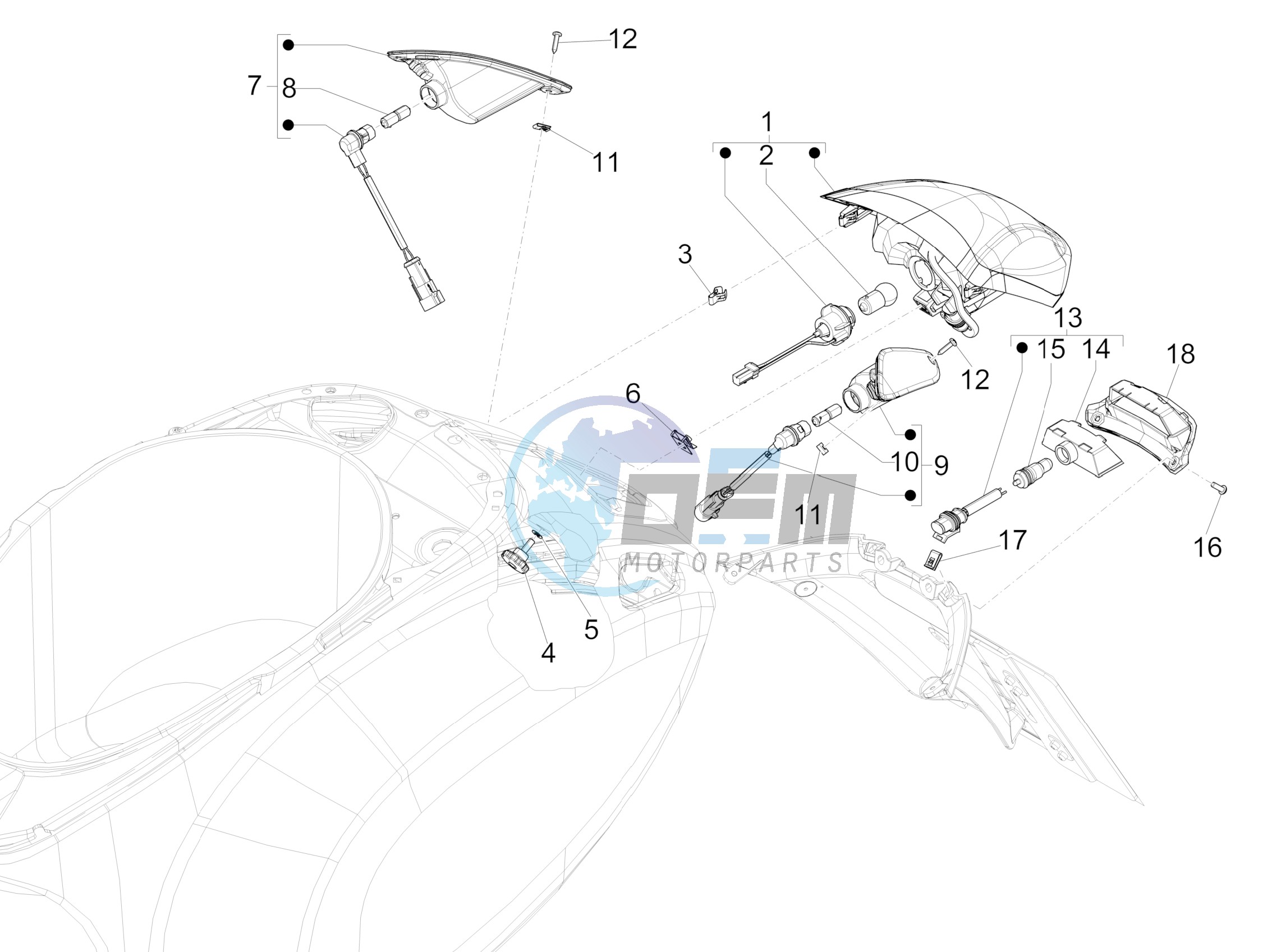 Rear headlamps - Turn signal lamps