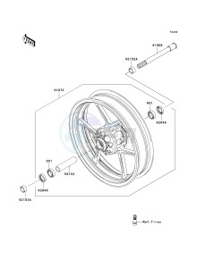 ER 650 C [ER-6N](9F) C9F drawing FRONT WHEEL