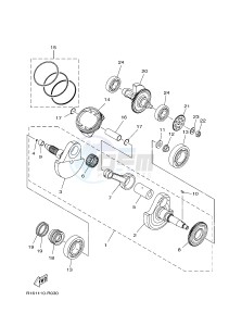 YFM700FWAD YFM70GPXH GRIZZLY 700 EPS (B1A1) drawing CRANKSHAFT & PISTON