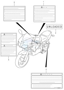 SV650 (E2) drawing LABEL (MODEL K1)