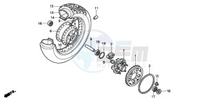 VT600C drawing REAR WHEEL