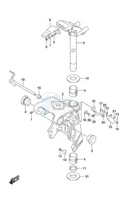 DF 25A drawing Swivel Bracket Remote Control w/Power Tilt