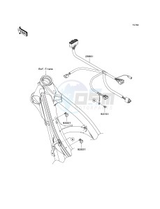 KX 250 T [KX250F] (TF) T6F drawing CHASSIS ELECTRICAL EQUIPMENT