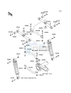 KLF250 KLF250A7F EU GB drawing Rear Suspension