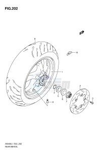 AN400 (E2) Burgman drawing REAR WHEEL (AN400L1 E2)