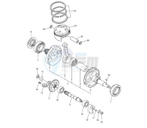 WR F 450 drawing CRANKSHAFT AND PISTON