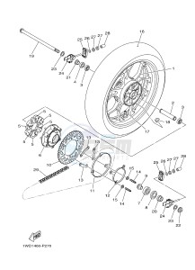 YZF-R25 249 (1WD3) drawing REAR WHEEL