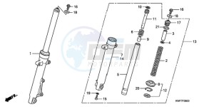 CBF125MA Europe Direct - (ED) drawing FRONT FORK