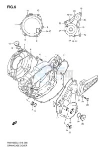 RMX450 drawing CRANKCASE COVER