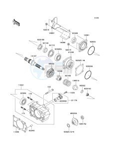 KAF 950 E [MULE 3010 TRANS4X4 DIESEL] (E8F) E8F drawing BEVEL GEAR CASE