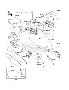 VN1600 MEAN STREAK VN1600B7F GB XX (EU ME A(FRICA) drawing Fuel Tank