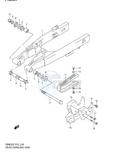 RM85 (P2) drawing REAR SWINGING ARM