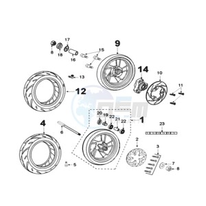 CITYSTAR 125 LC drawing WHEELS