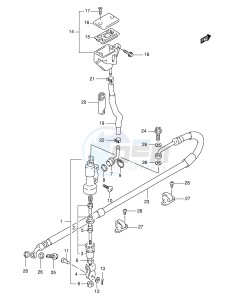 XF650 (E2) drawing REAR MASTER CYLINDER