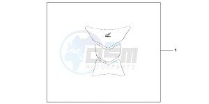 CB500FD CB500F UK - (E) drawing TANK PAD