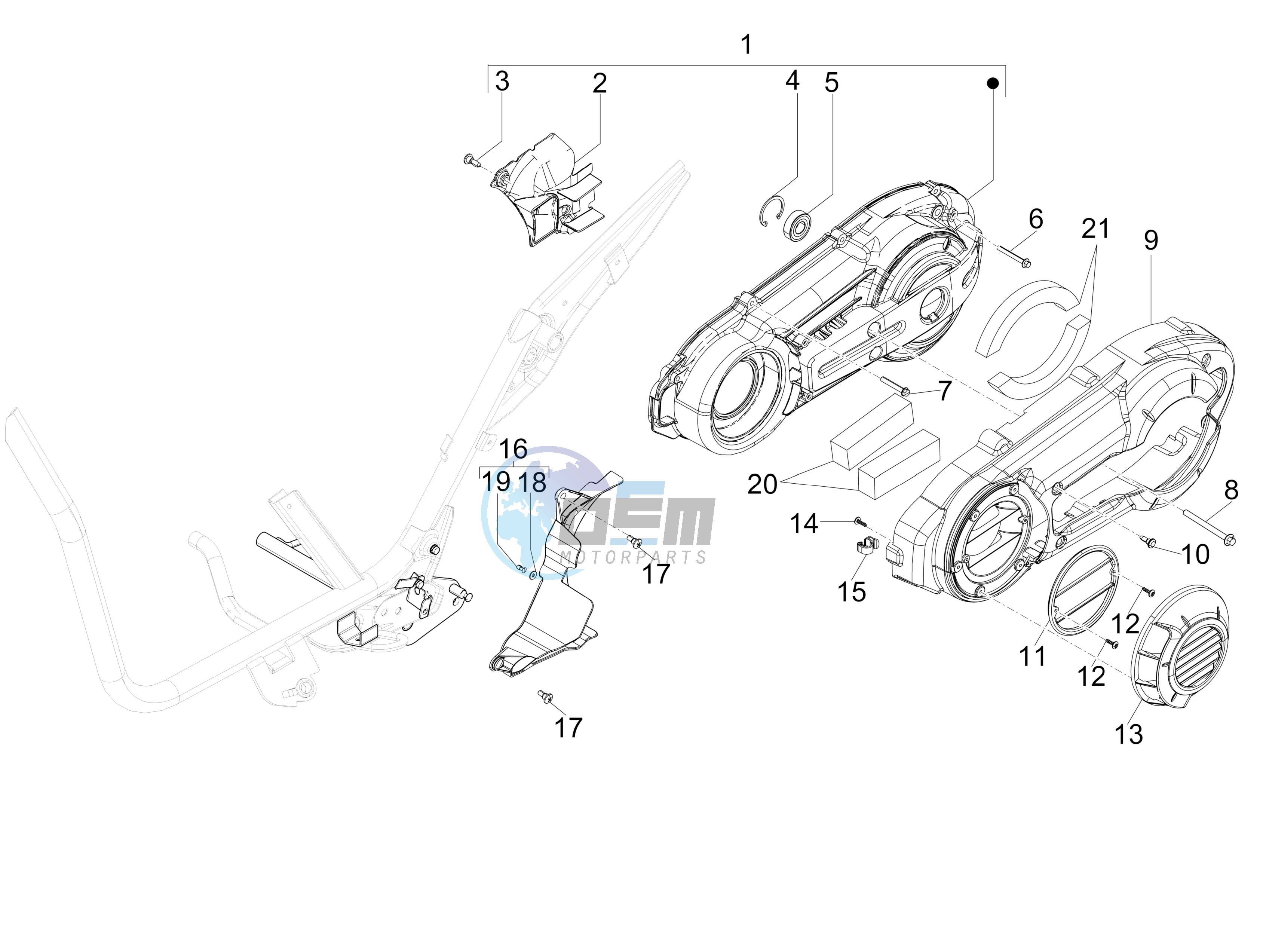 Crankcase cover - Crankcase cooling