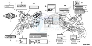 VFR1200XDE CrossTourer - VFR1200X Dual Clutch 2ED - (2ED) drawing CAUTION LABEL