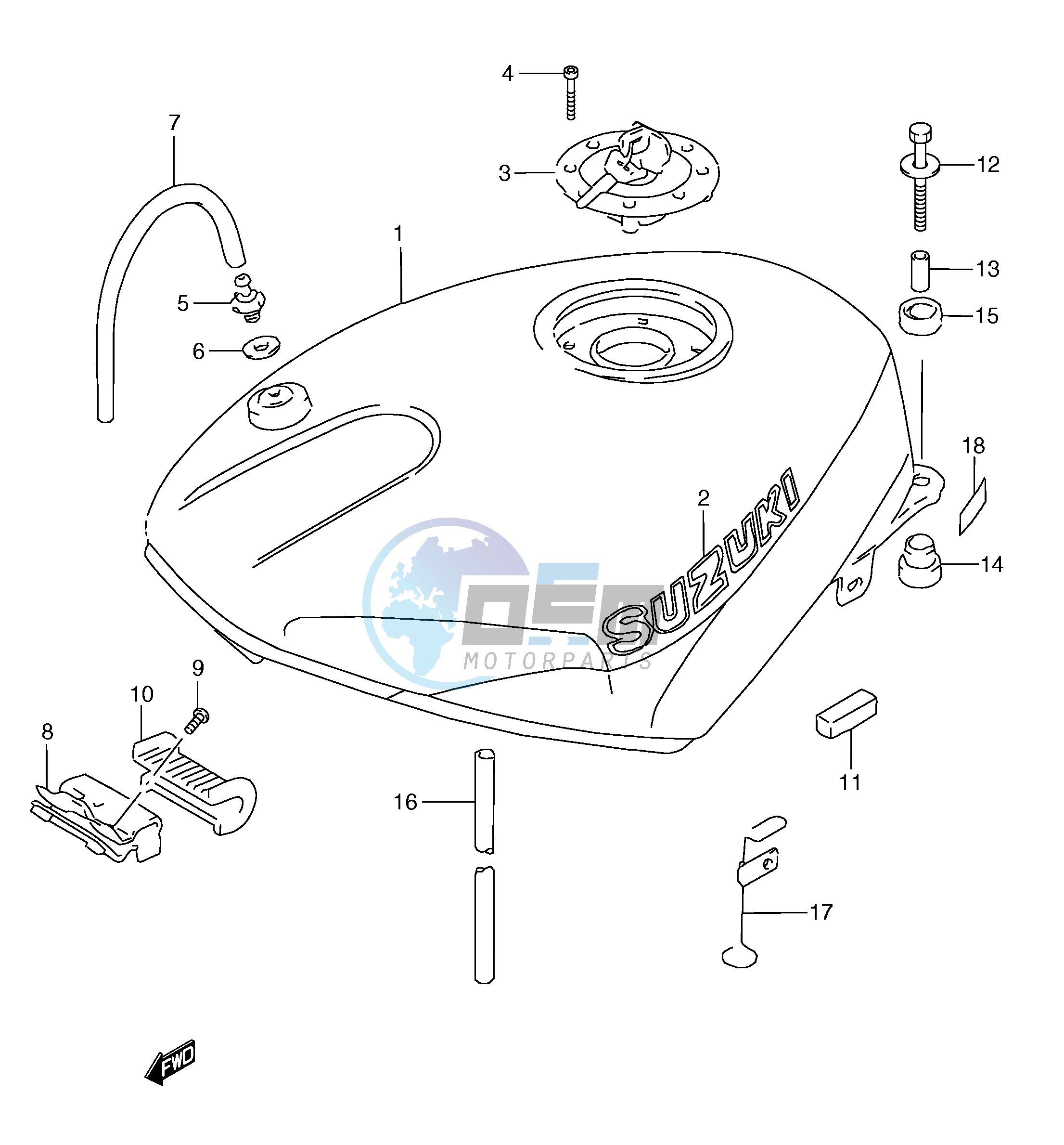 FUEL TANK (MODEL P R T)