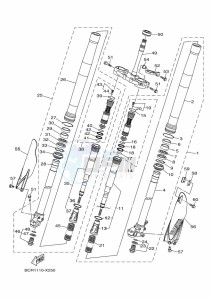 YZ125 (B4XE) drawing FRONT FORK