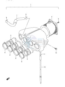 GSX600F (E2) Katana drawing AIR CLEANER (SEE NOTE)