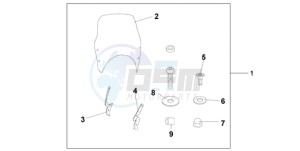 CBF600NA9 France - (F / ABS CMF) drawing FLY SCREEN