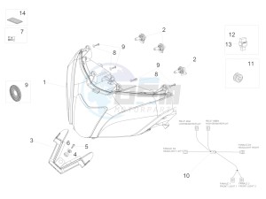 RSV4 1000 RR (APAC) (AUS, CP, NZ) drawing Front lights