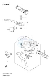 DL650 (E2) V-Strom drawing HANDLE LEVER (MODEL K9 P37 MODEL L0)