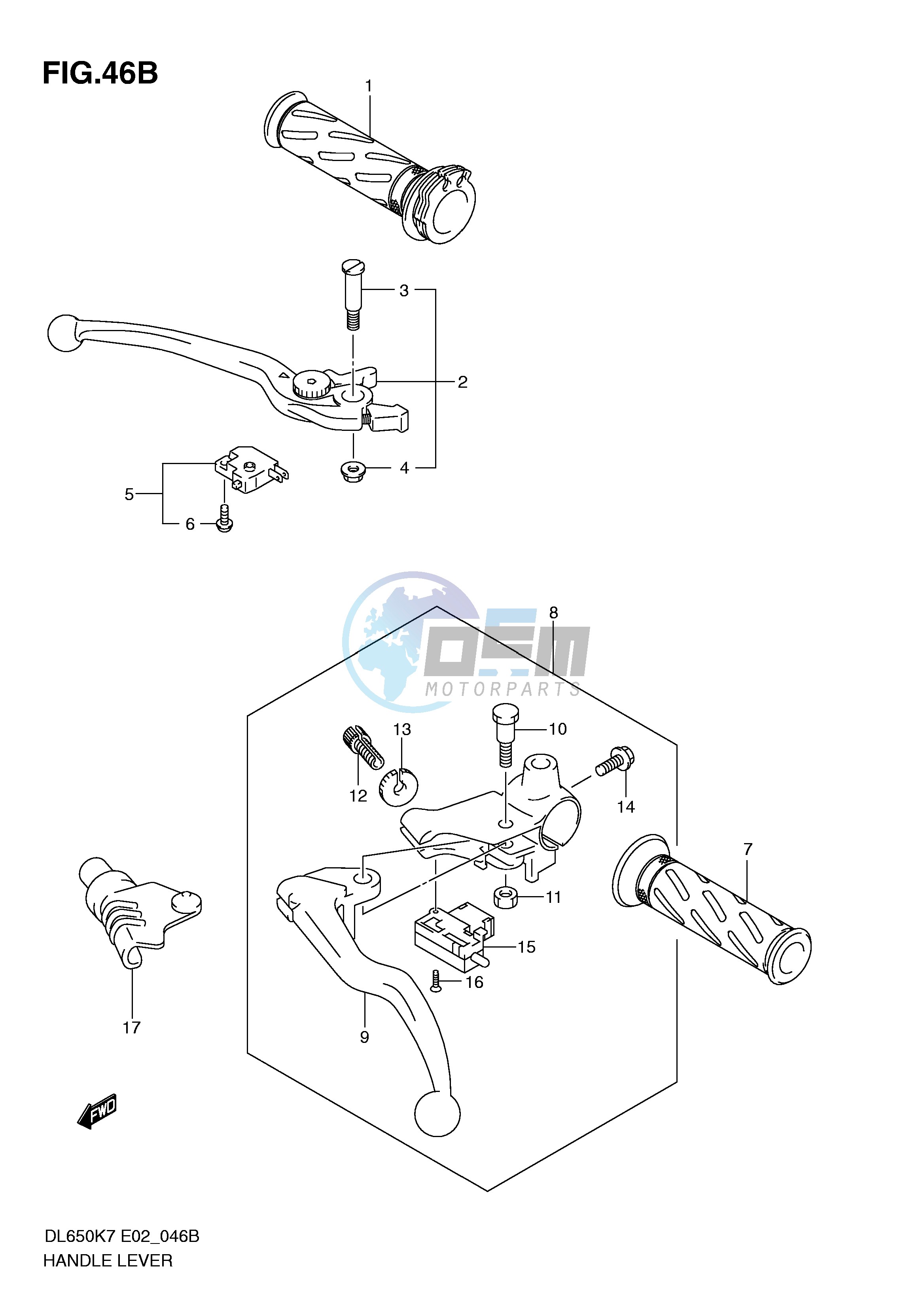 HANDLE LEVER (MODEL K9 P37 MODEL L0)