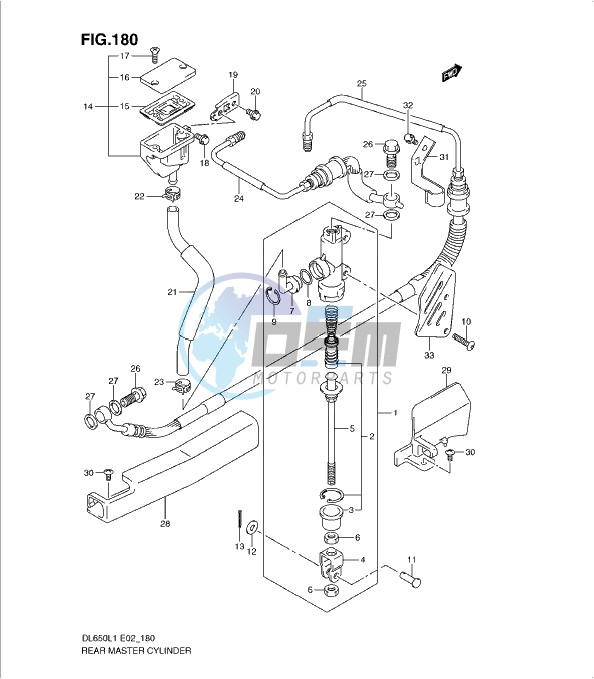 REAR MASTER CYLINDER (DL650AL1 E2)