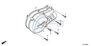 CRF100FD CRF100F Europe Direct - (ED) drawing LEFT CRANKCASE COVER