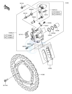 Z650 ER650HJF XX (EU ME A(FRICA) drawing Front Brake