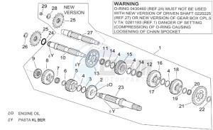 Pegaso 650 ie drawing Gear box