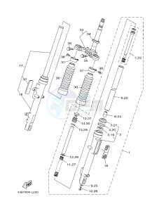 YBR125EGS (43BE) drawing FRONT FORK