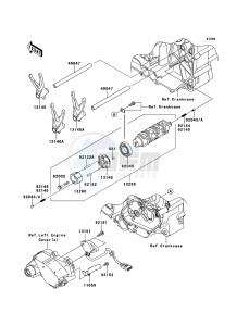 VN1700_VOYAGER_CUSTOM_ABS VN1700KCF GB XX (EU ME A(FRICA) drawing Gear Change Drum/Shift Fork(s)