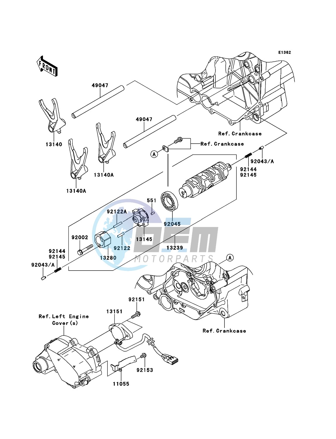 Gear Change Drum/Shift Fork(s)